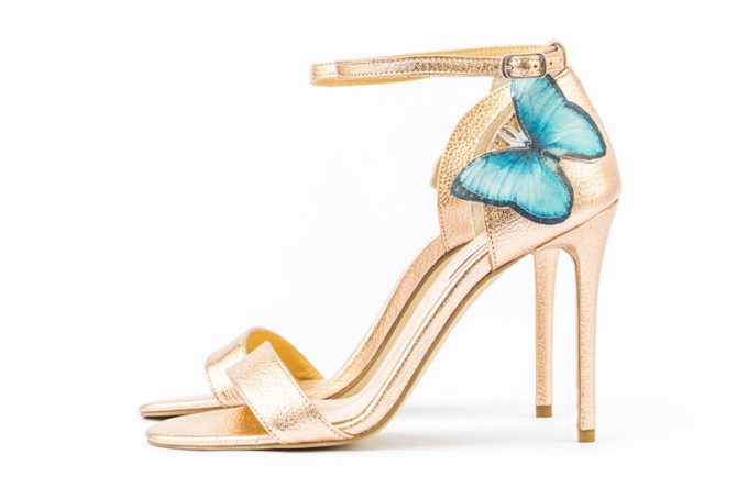 Sandale cu toc Butterfly